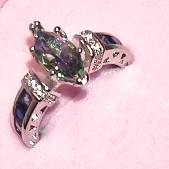 Mystic Rainbow Topaz Fashion Ring - Picture 2 of 13